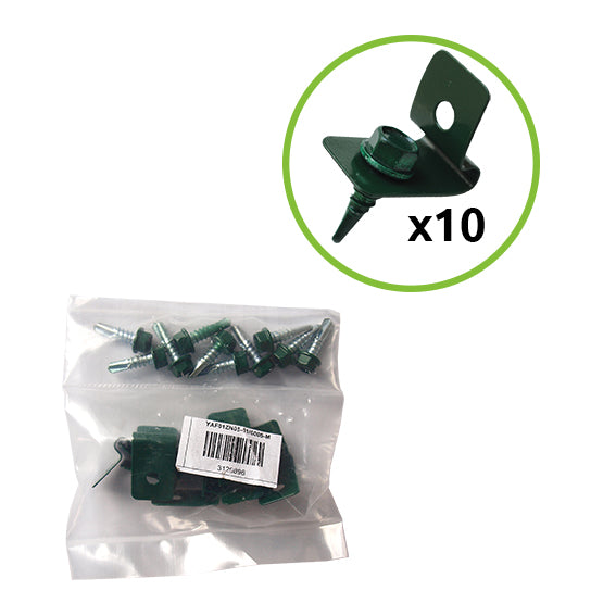 Staffa "L" ZnPVC verde 10 pezzi