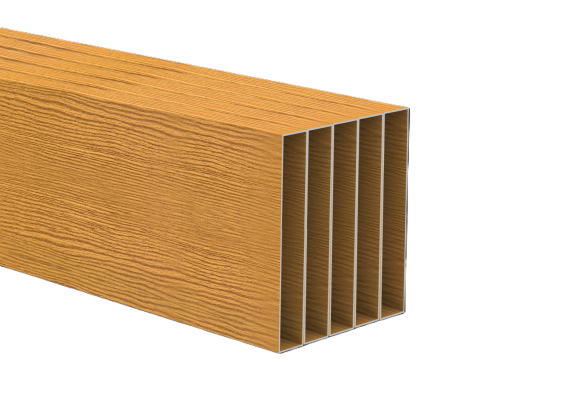 Aluminum fence infill 20x120x1,4 - 5x6,0m - wood decor LIGHT OAK W02