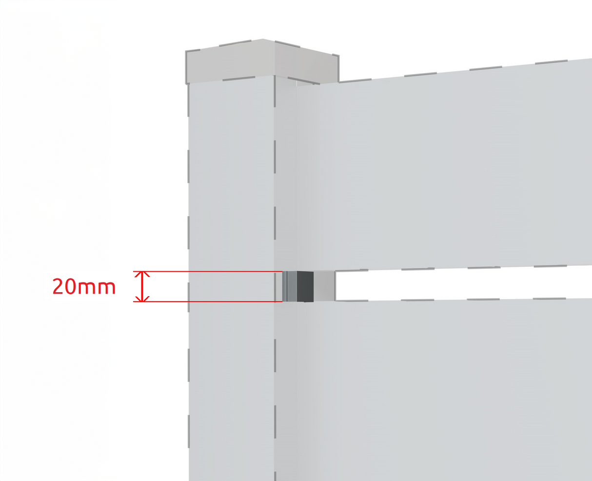Distanziatore in alluminio 20mm antracite
