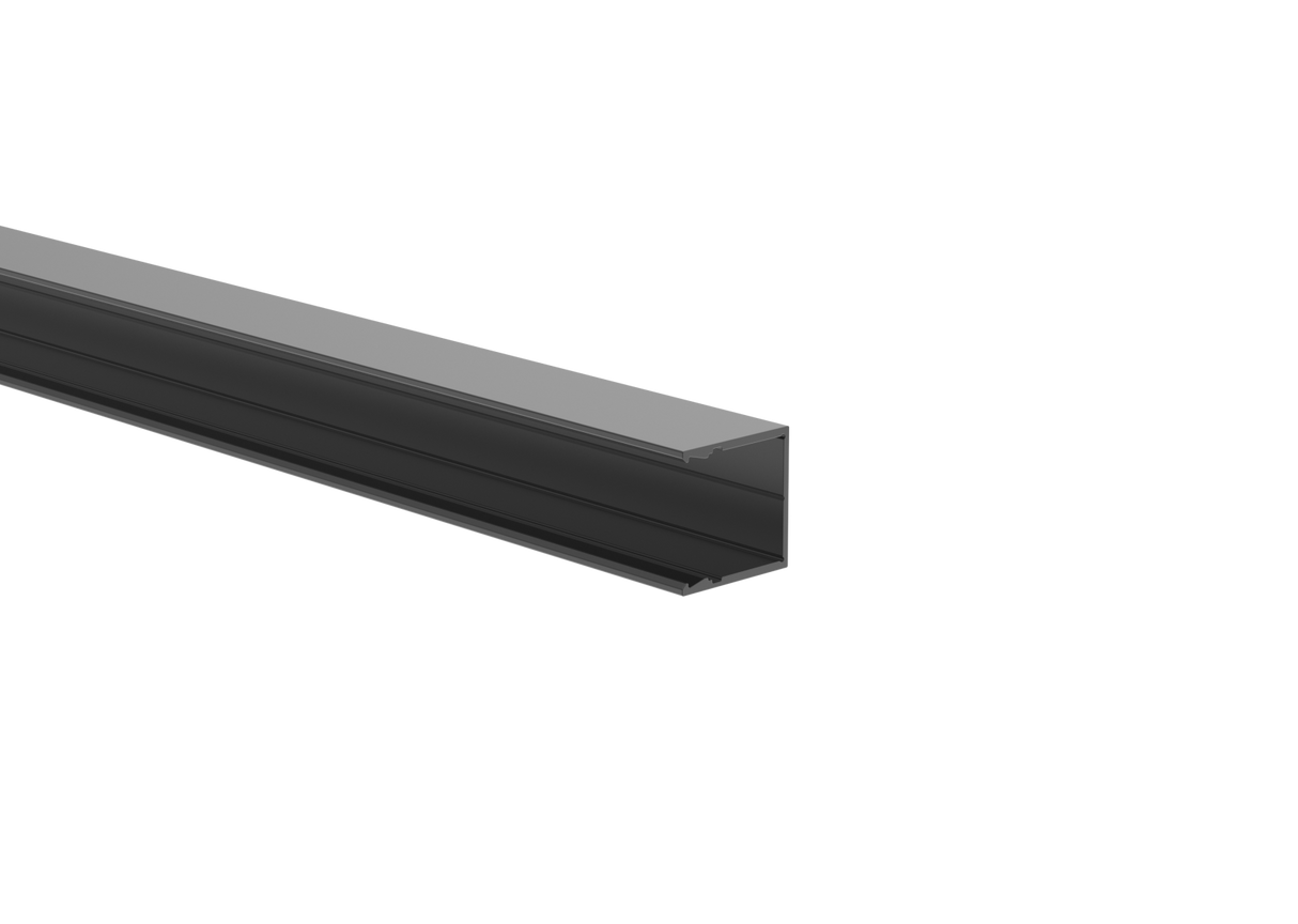 Aluminum U-adapter 25x25-6000mm R7016