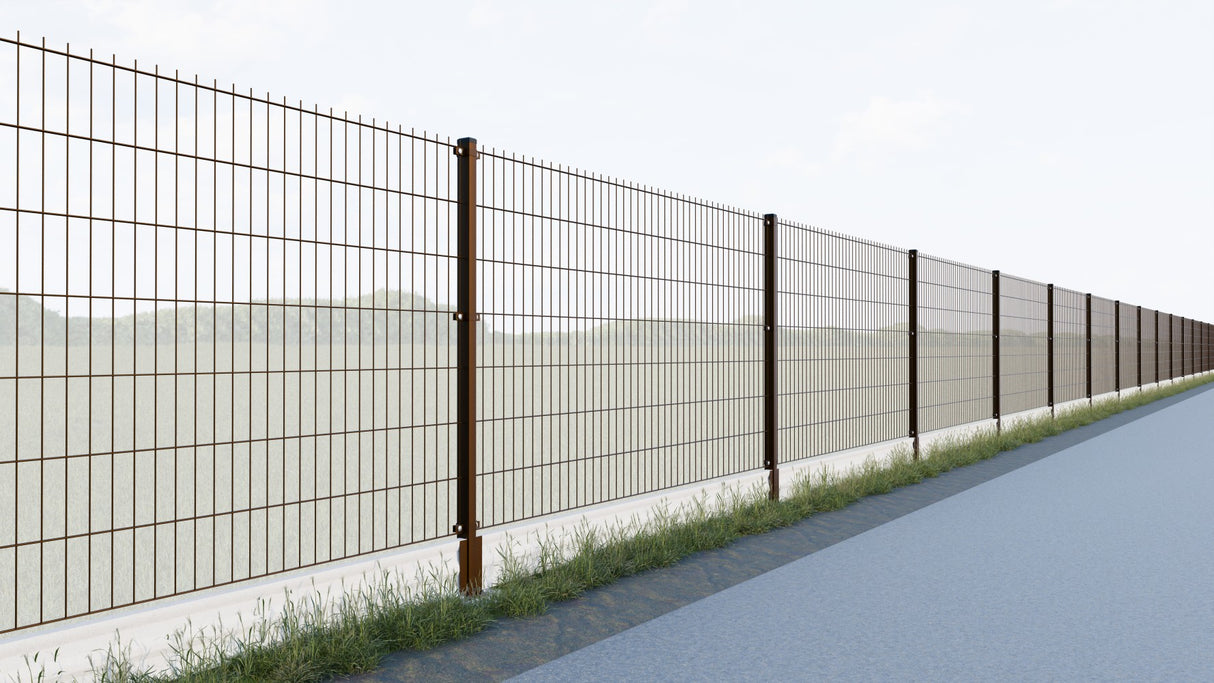 Welded fence panel N2D 2500x1630mm D5/4/5mm brown