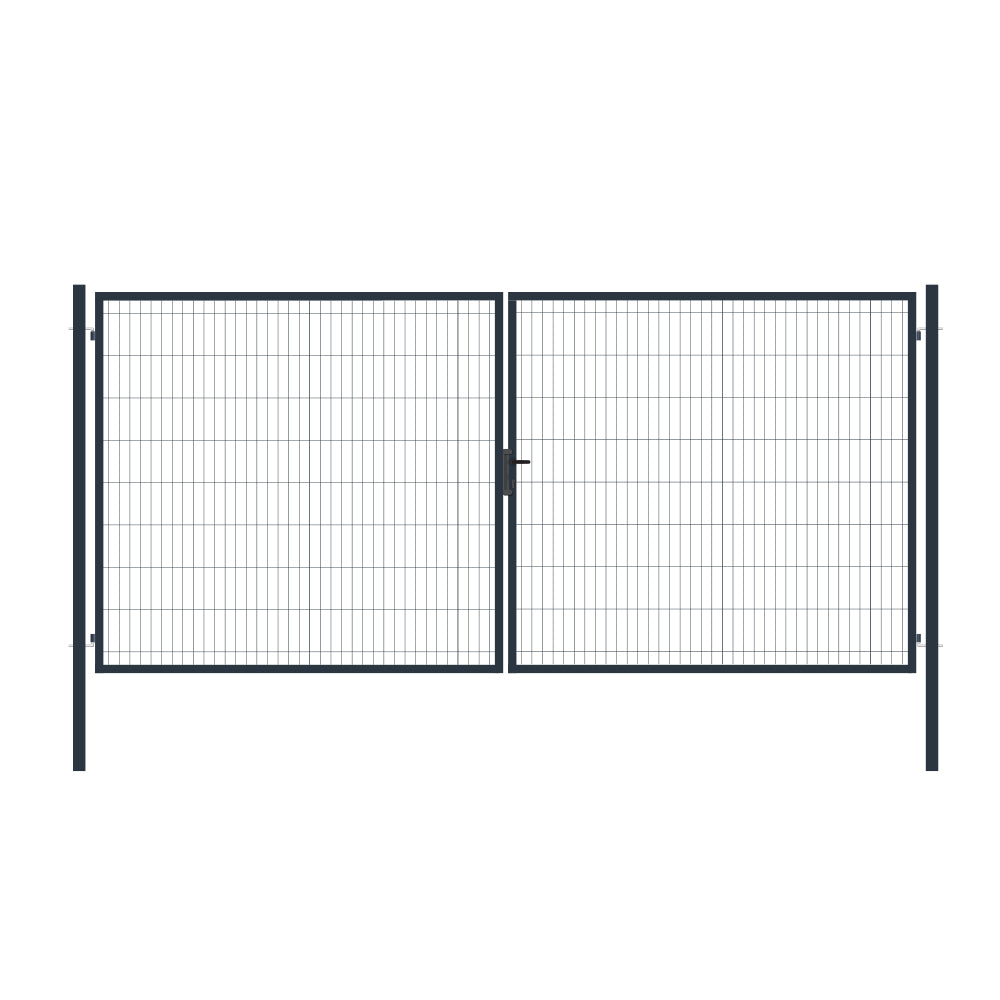 Brána 2kr. SQUARE ZnPVC 4000x1800mm, antracit