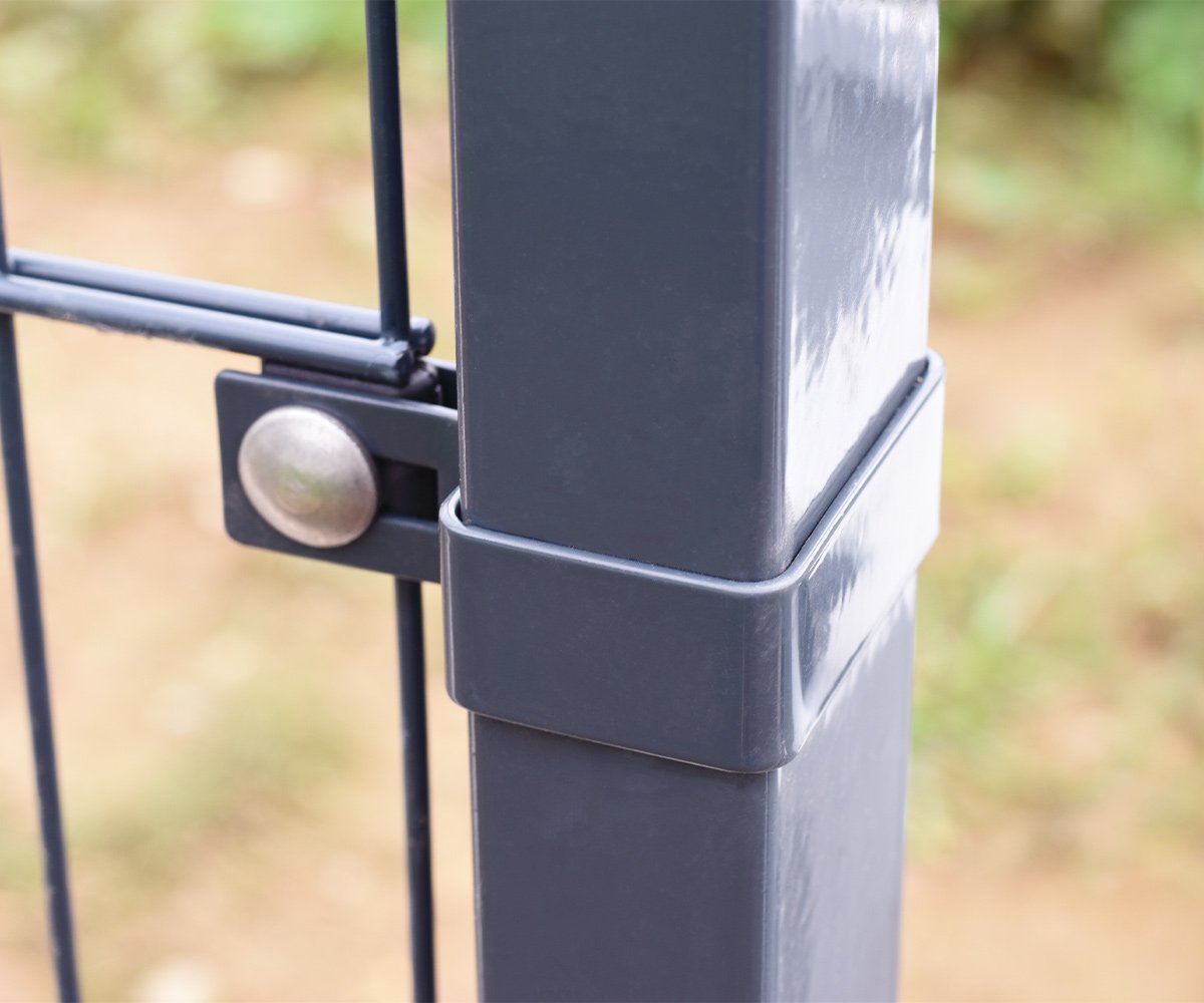 Morsetto terminale per palo ZnPVC 60x40mm antracite