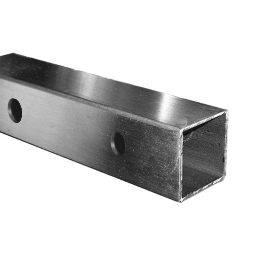 Brushed pipe AISI304, 40x40x2/15xd12,5/L1980