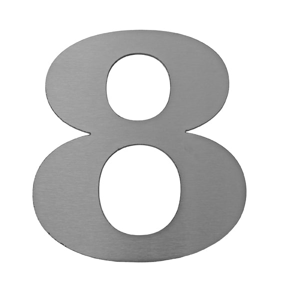 House number "8 "8" 185mm, hr.3mm, AISI 316