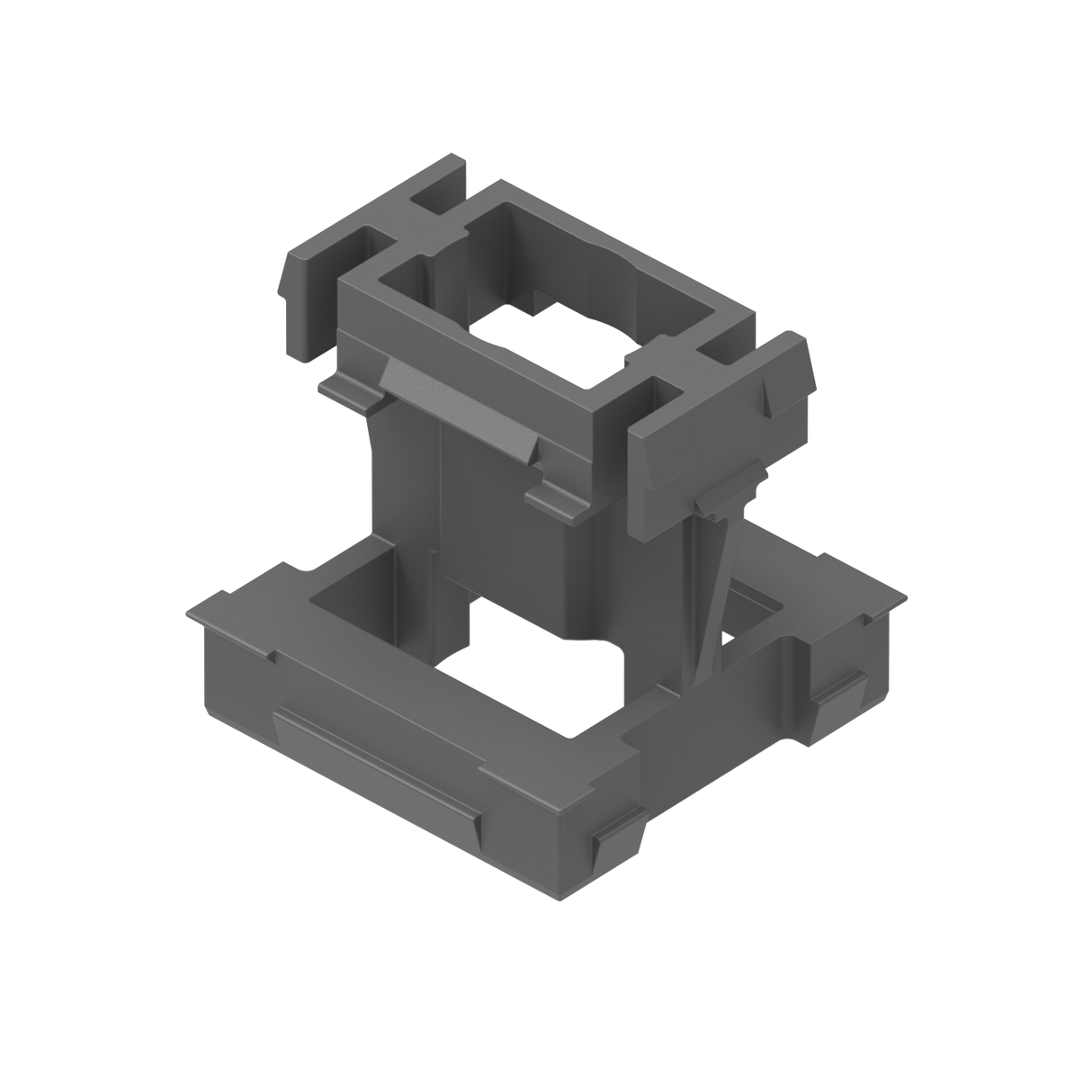 Click-lock connector for façade system with slats, 45 x 25 - 20 - Anthracite RAL 7016, 50pcs