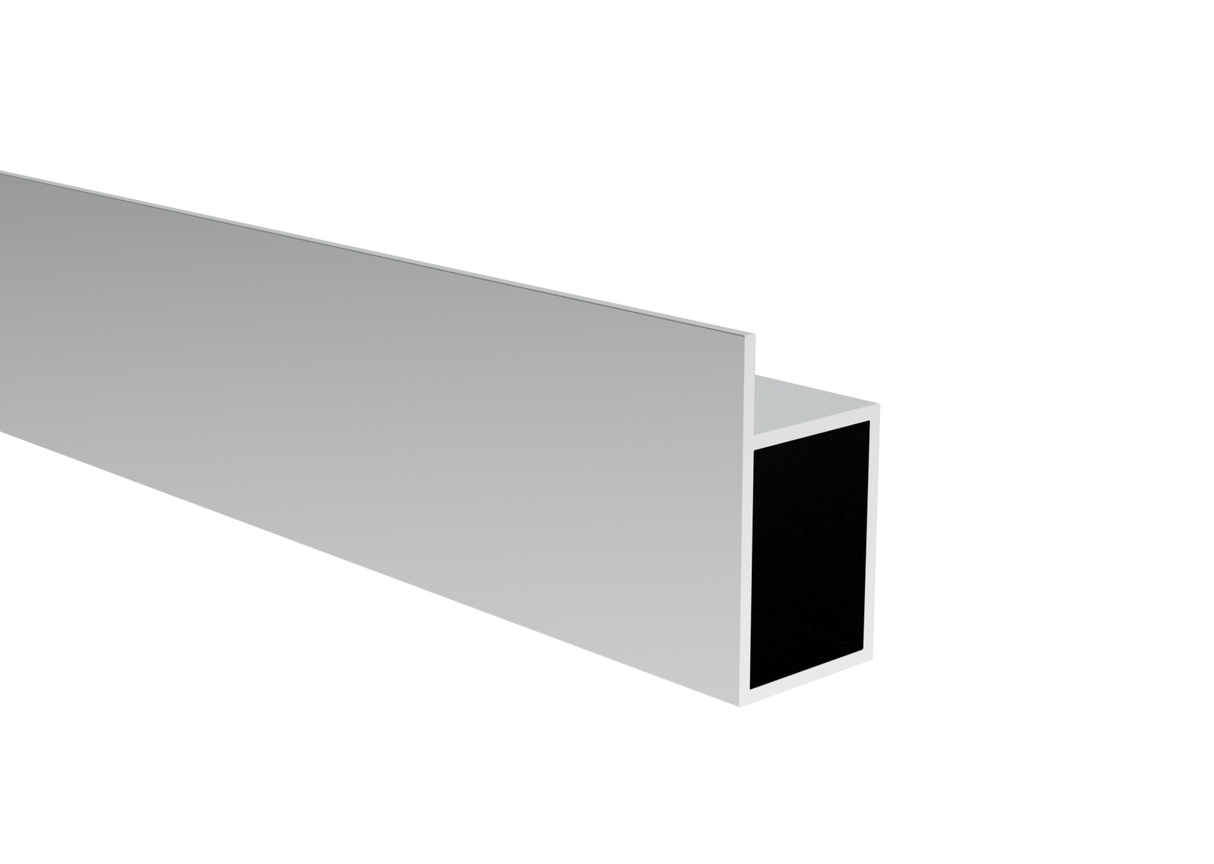 Aluminum P-profile, closed