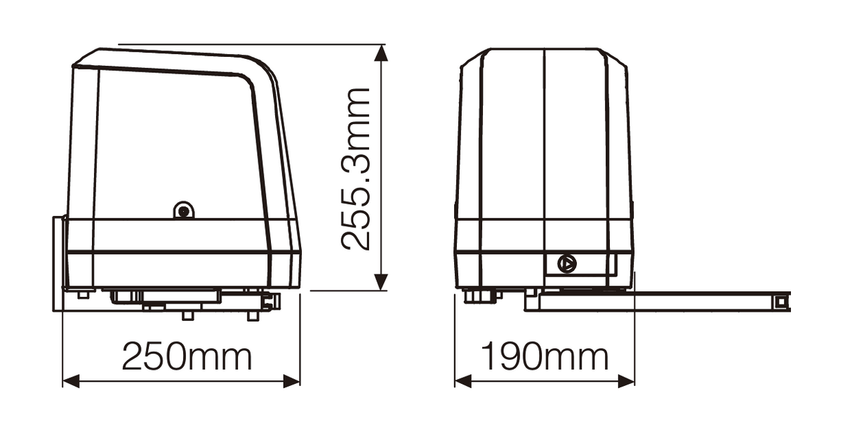 Rollkit articulated drive for double-leaf gate, set with photocells