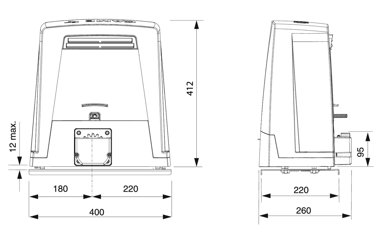 Automatic motor with electronics 2000kg