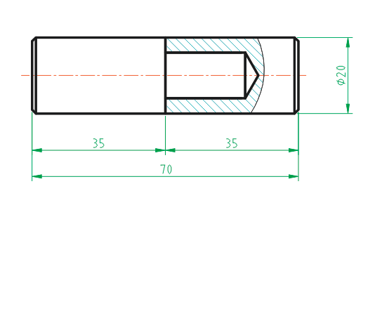 Hinge for welding D20, L70mm