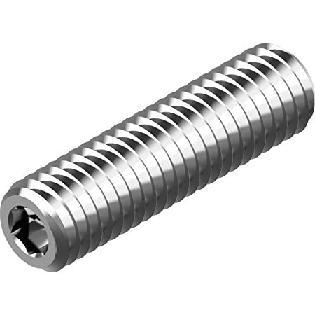 Hexagon socket set screw with flat point, AISI316, M10x55