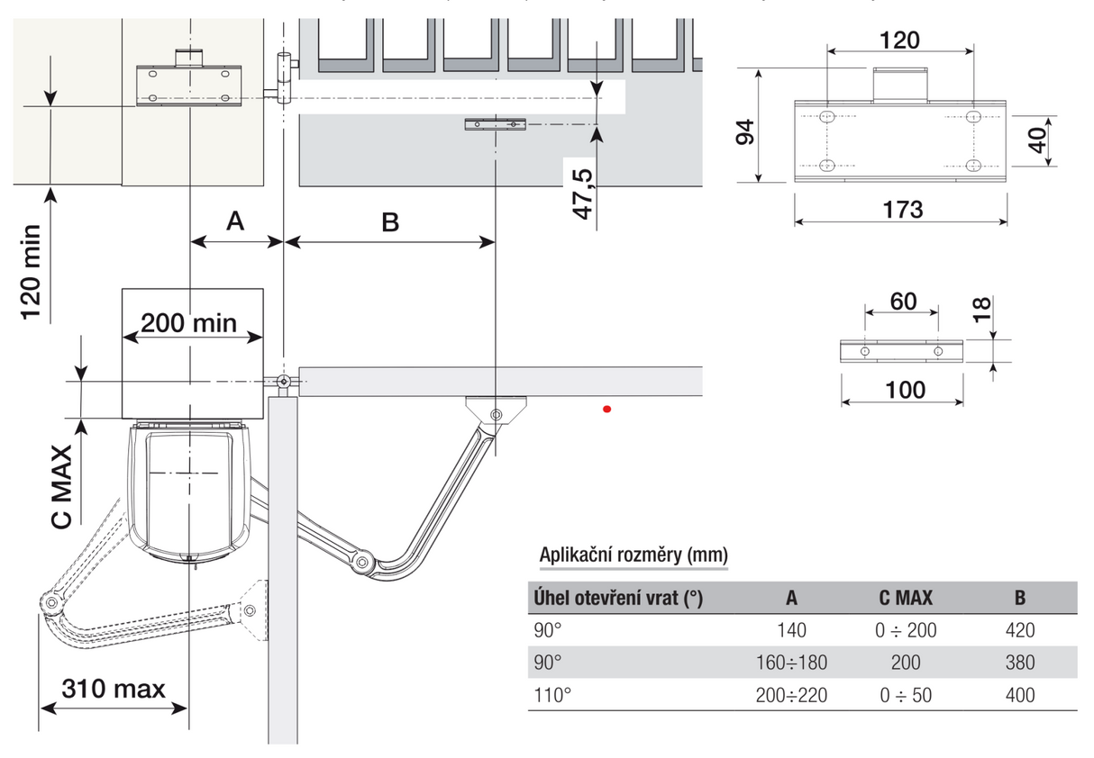 CAME articulated drive for double-leaf gate, set with photocells