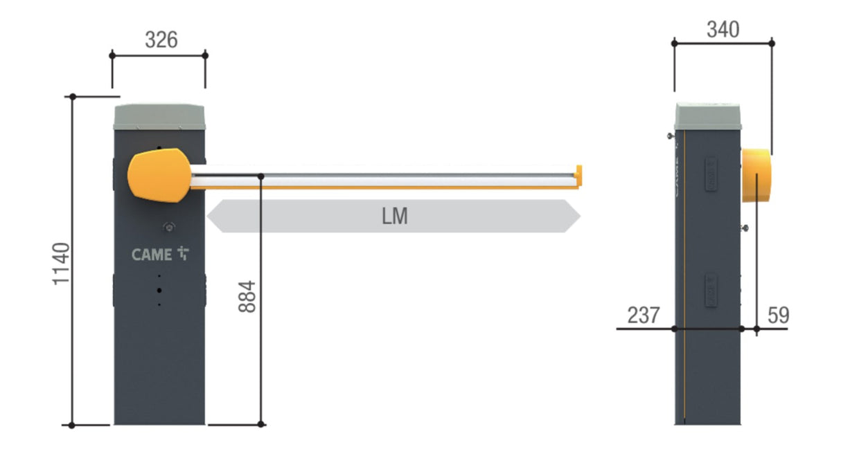 CAME barrier set 24V, 4m