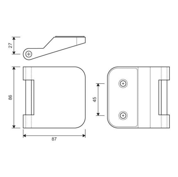 Stainless steel hinge for glass doors office Al