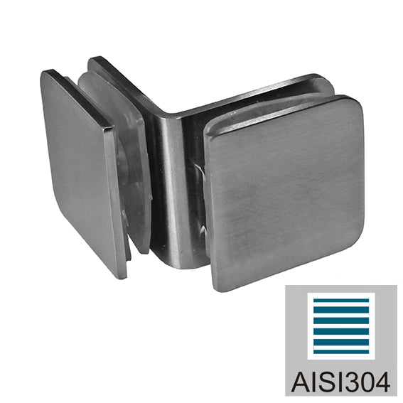 Glass clamp, AISI 304, T 8-10 mm