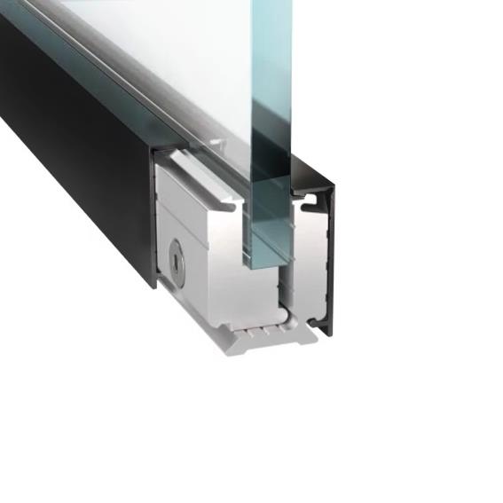 glazing profile 3m-set with cover BLACK H40