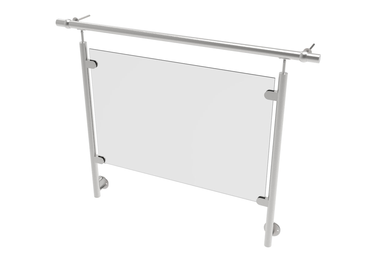 Frameless glass juliette balcony 110x75/8,76