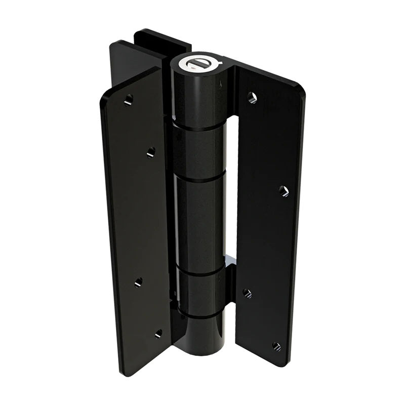 Spring hinge onesided, Aluminium, wall mounting