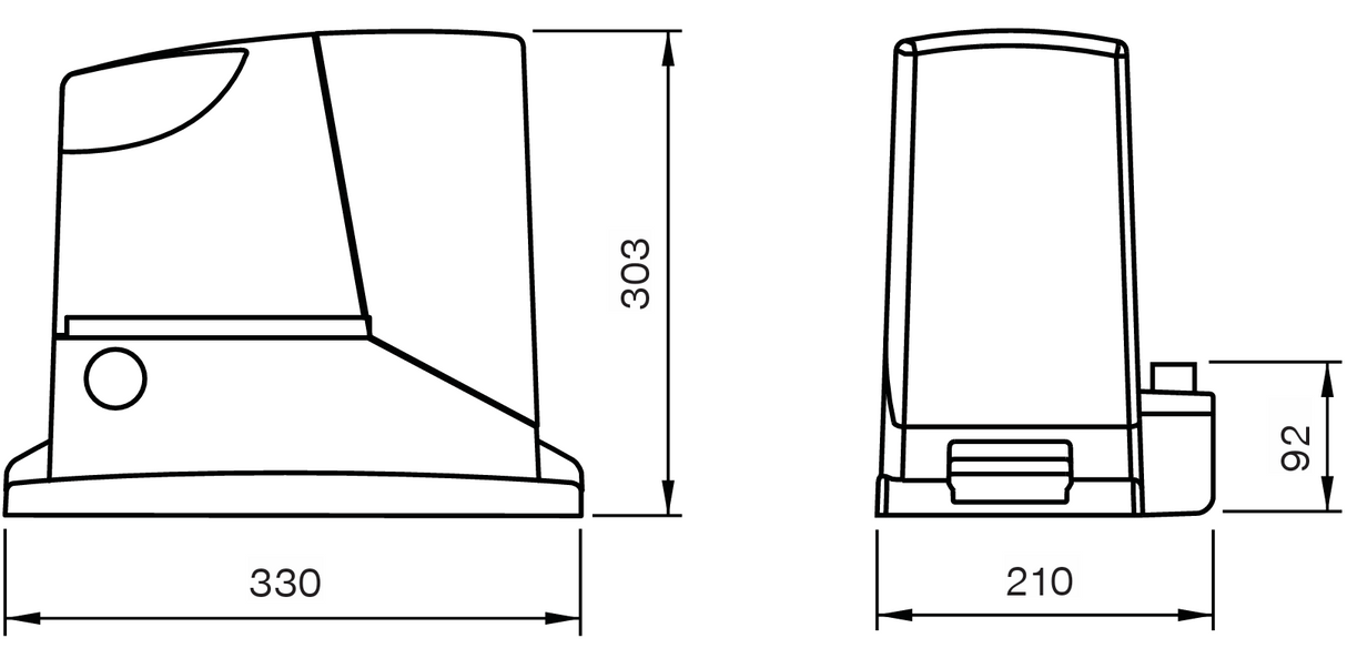 NICE automation for sliding gates, max 1000kg
