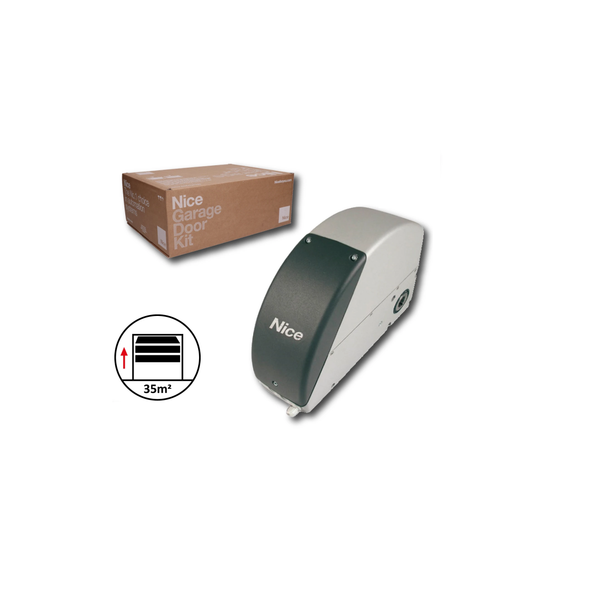 Industrial drive with encoder for sectional doors up to 35m2