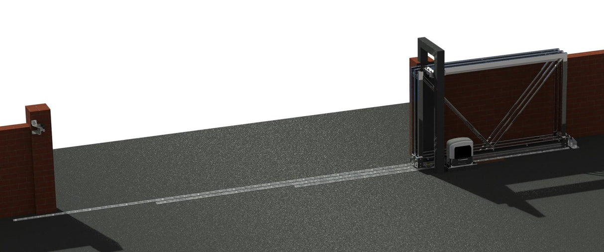 Telescopic system for sliding gates, max 15m