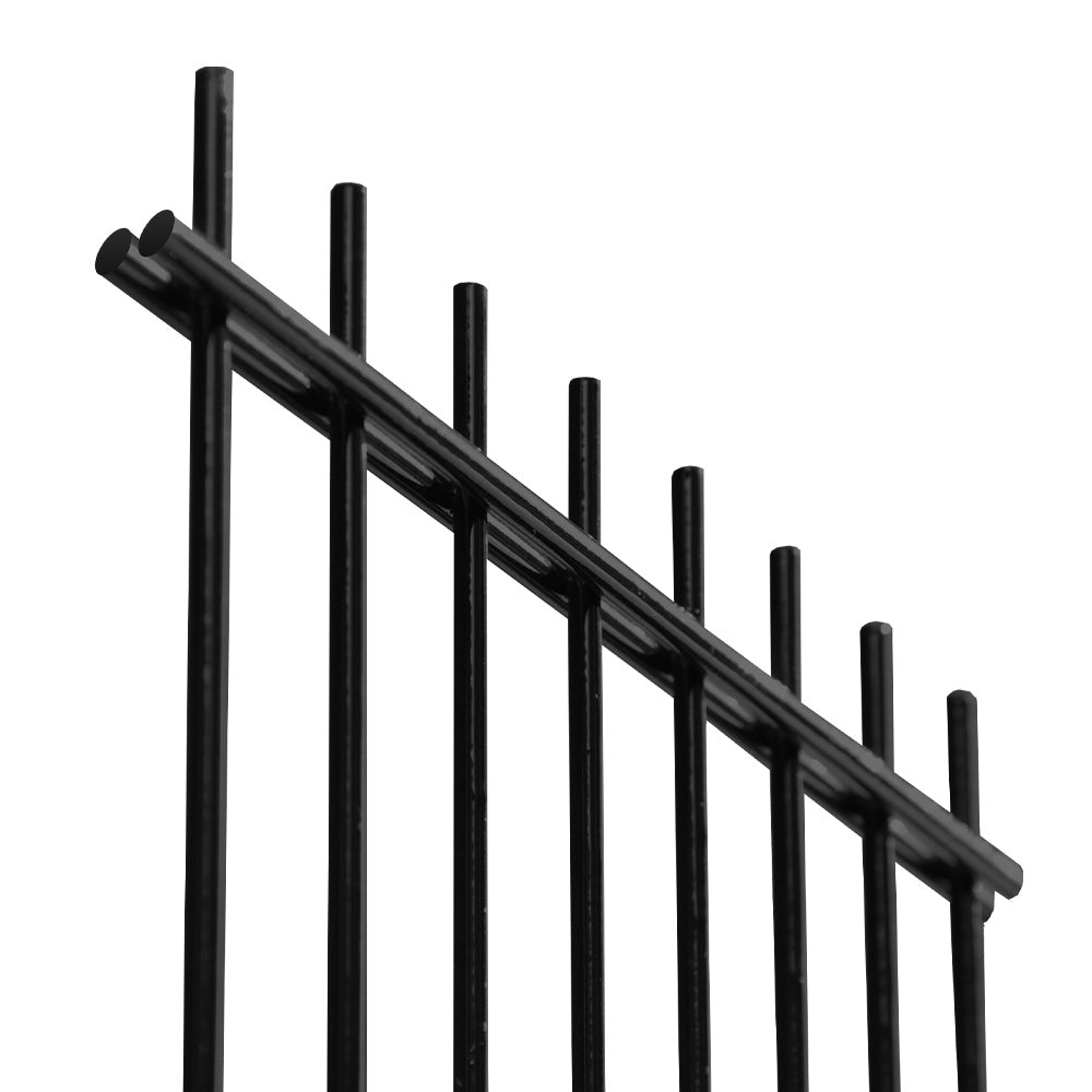 Welded fence panel N2D 2500x1630mm D5/4/5mm black matte