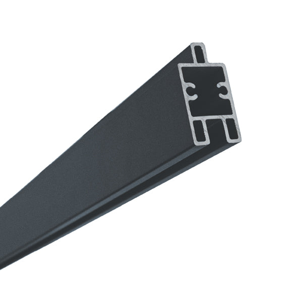 Traversa in alluminio inferiore/decorativa, 1820mm antracite per pannelli da recinzione WPC