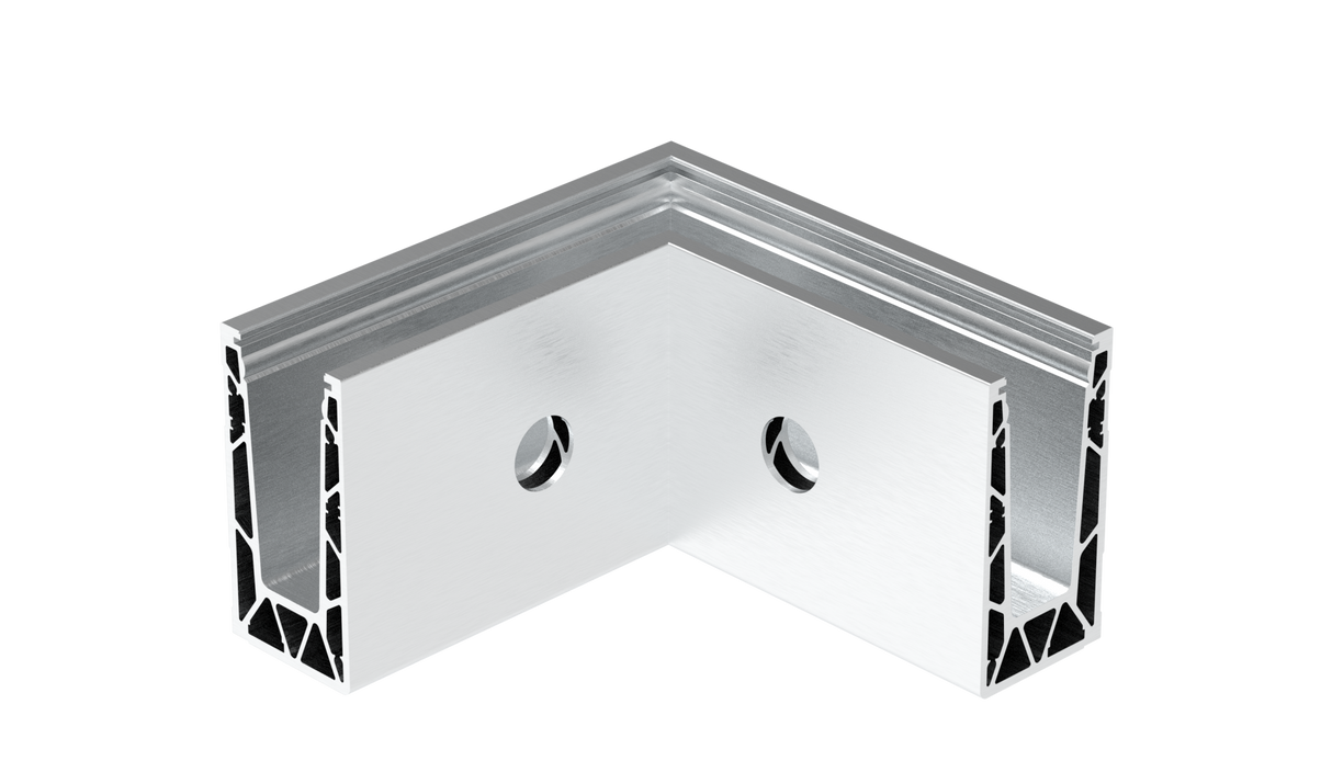 AL profile, side mount- 90°conector