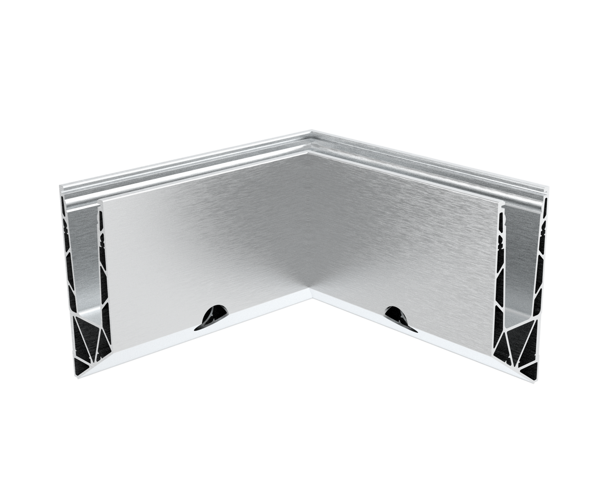 AL profile, side mount- 90°conector