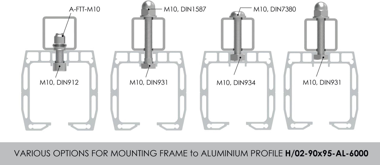 Sliding gate set up to 4m, profile AL 90x95mm