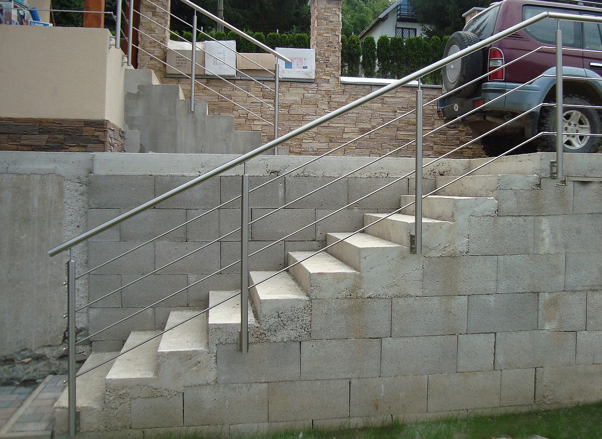 Railing AISI304, BR STAIRS AISI304, D42,4/5xd12/H1