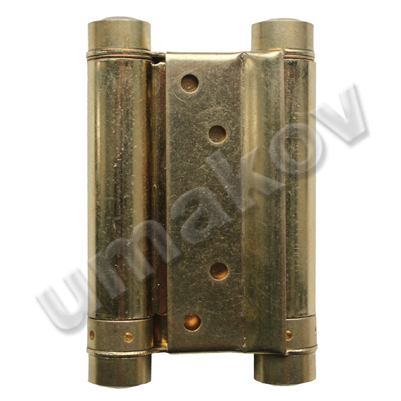 Spring hinge doublesided, brass L=75mm