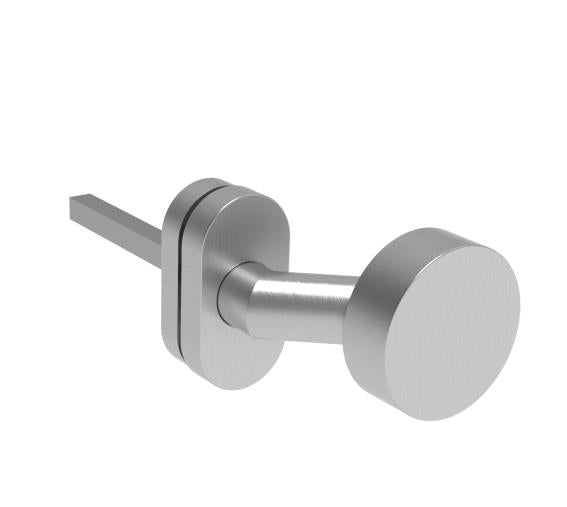 Door handle with plate, AISI 304, K320, fix