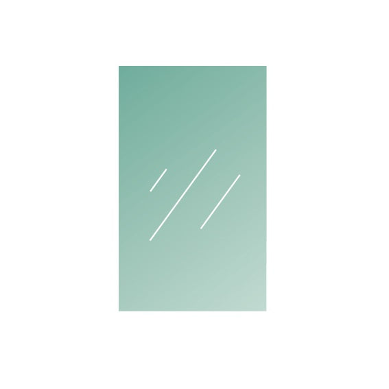 Clear, laminated tempered glass