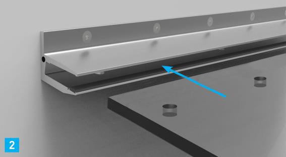 Canopy with aluminium channel profile +10°