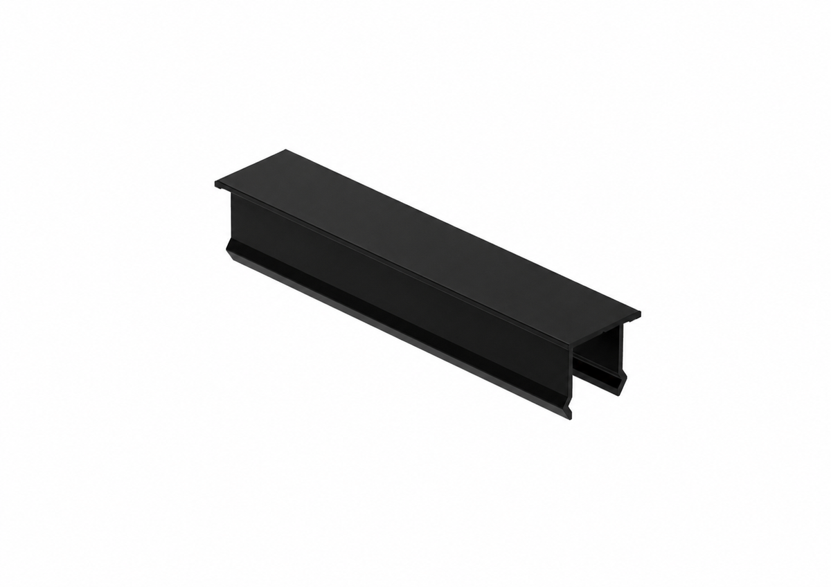 Tappo di copertura in alluminio per riempimento verticale recinzione, 20x100 - Nero RAL 9005