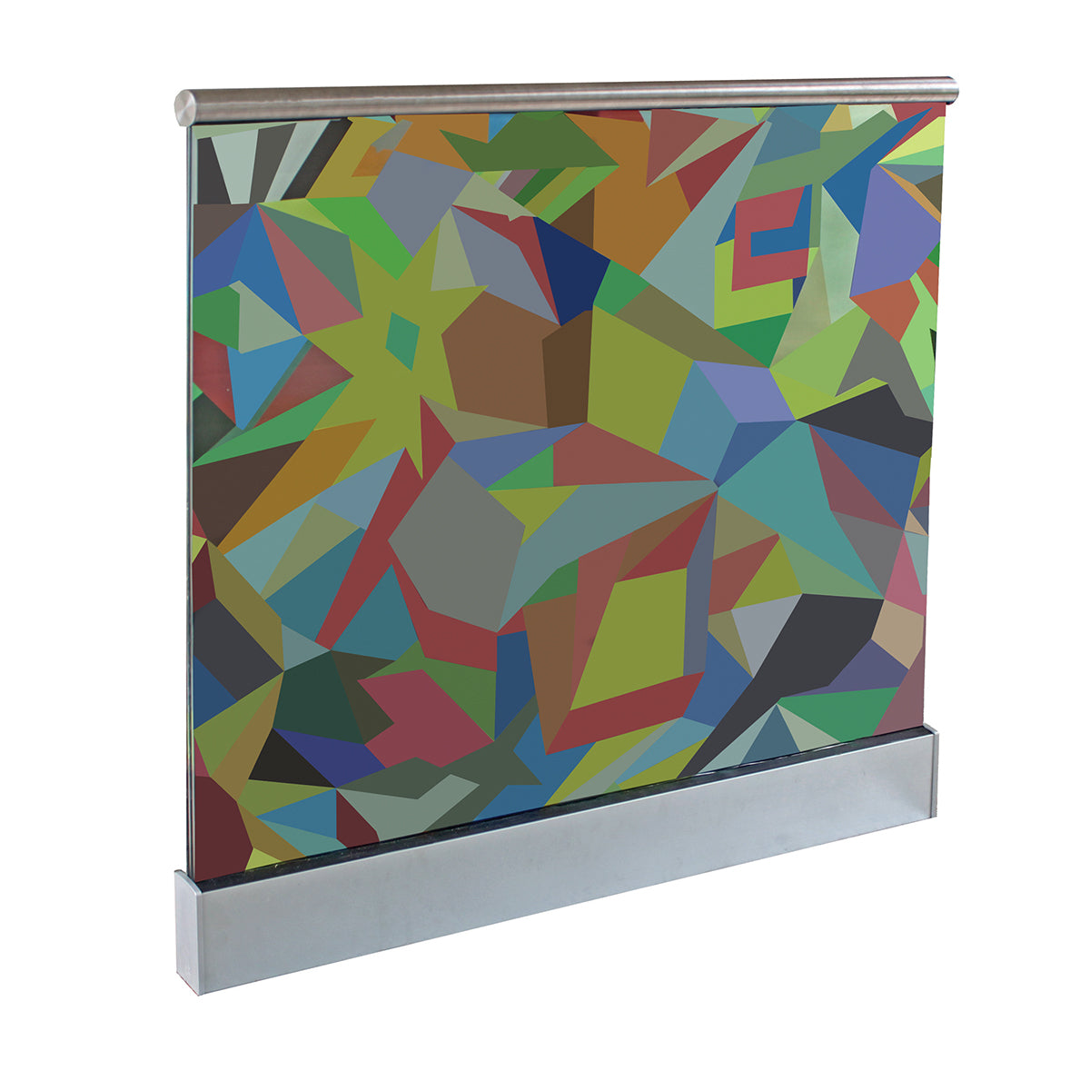 Glass railing, aluminium profile, 2500x1000mm