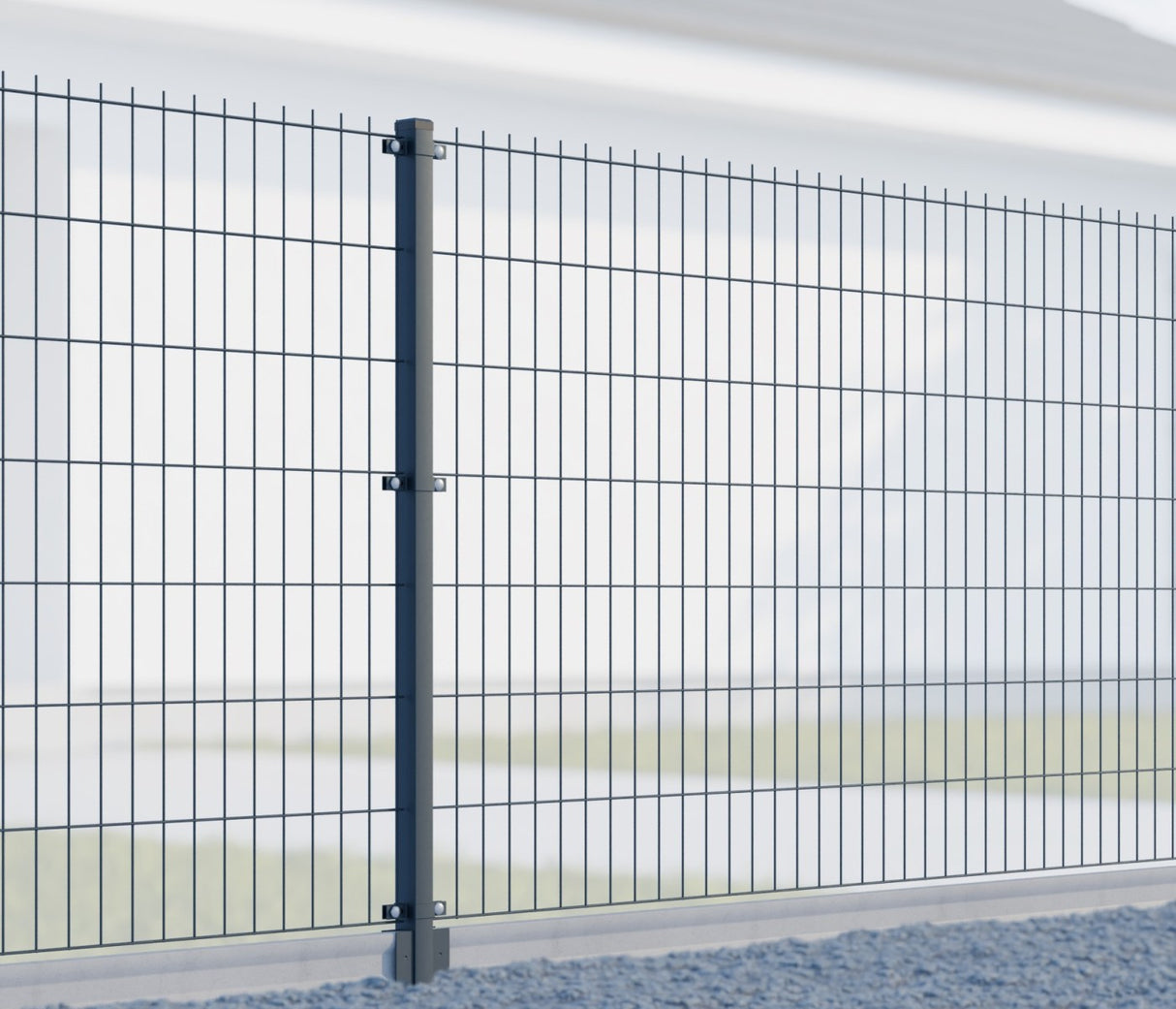 Post 60x40mm ZnPVC 1800mm anthracite
