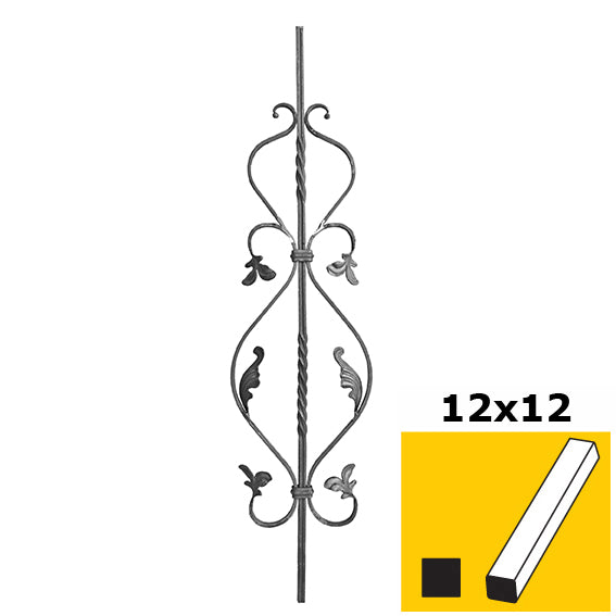 Decorated rod h900, 12x12/12x6mm