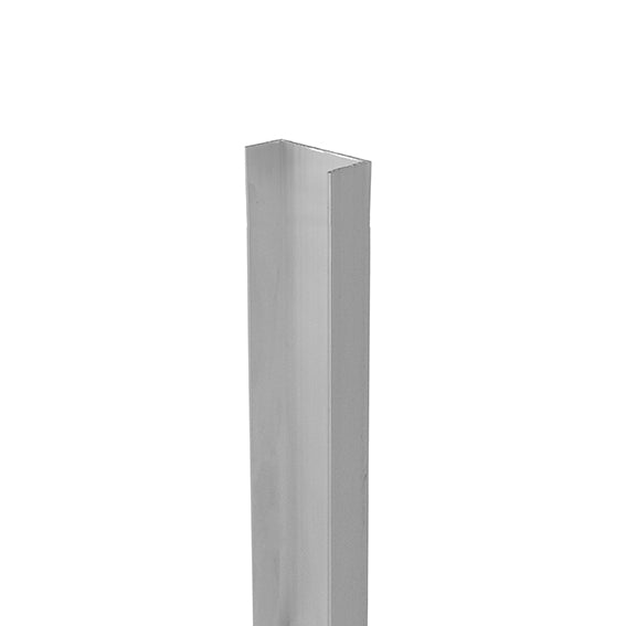 Profilo in alluminio a U, 20x50x20x2mm, 2m