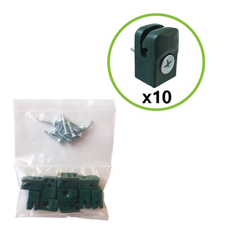 Morsetto per filo con vite PE verde 10 pezzi