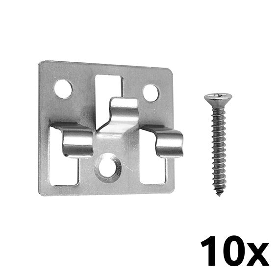 Stainless Steel Clip for WPC Dual Color Double-Sided Board 10pcs