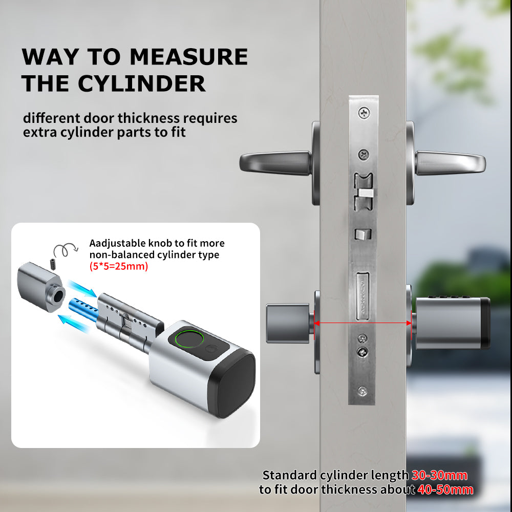Double lock cylinder 70-90mm SMART