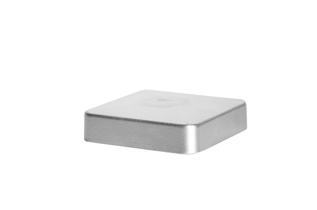 Aluminum post cap 100x100 flat - natural