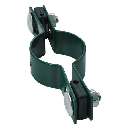 Staffa continua per palo ZnPVC D48mm verde