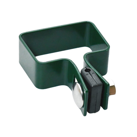 Morsetto terminale per palo ZnPVC 60x40mm verde