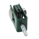 Clamp for welded panel "U" ZnPVC green