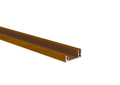 Click - lock adattatore per recinzione in alluminio - profilo di copertura per riempimenti - 6000 mm - decoro legno QUER