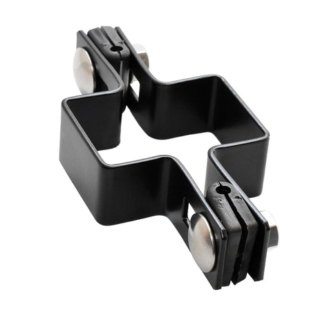 Morsetto continuo per palo ZnPVC 60x40mm nero M