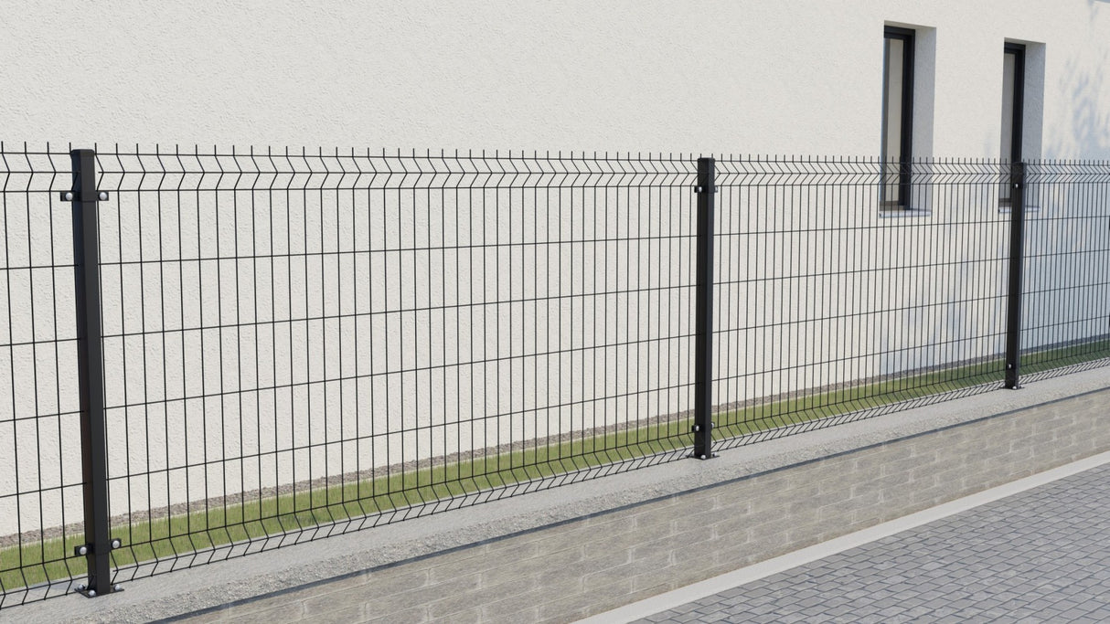 Welded fence panel 3D ZnPVC 2500x1230x4mm black